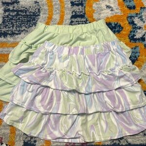 Girls ruffle skirts